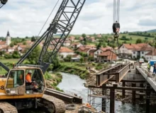 Izgradnja mosta, ilustracija, foto: AI