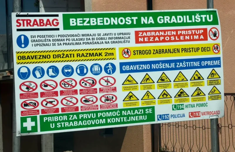 Info tabla, postavljena danas